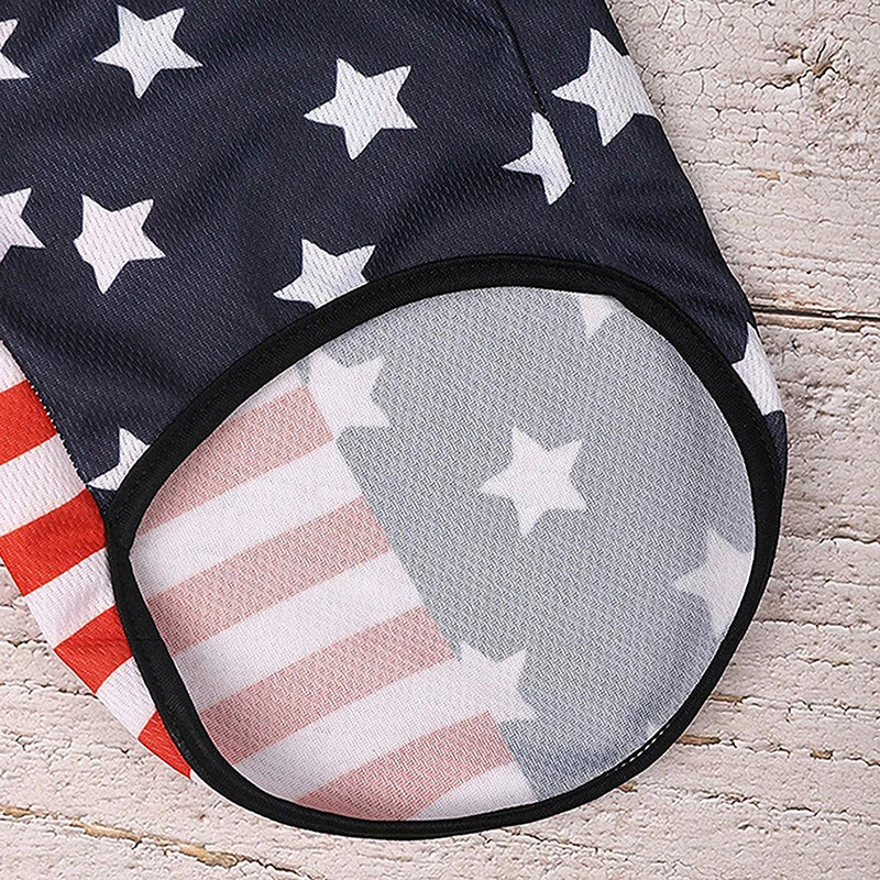 American Flag Pet Bandana Scarf With Adjustable Bow Tie