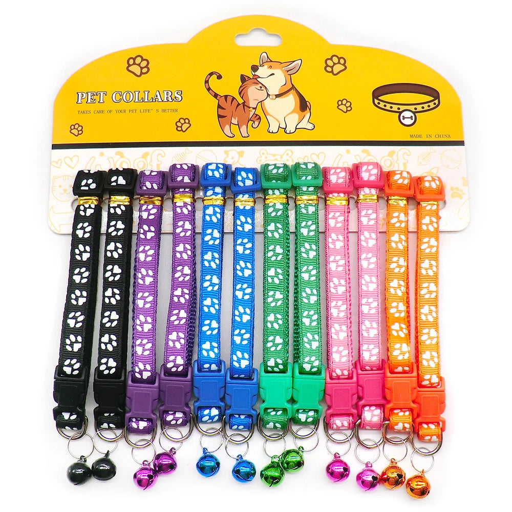 12 Piece Mix Color Collars With Bell