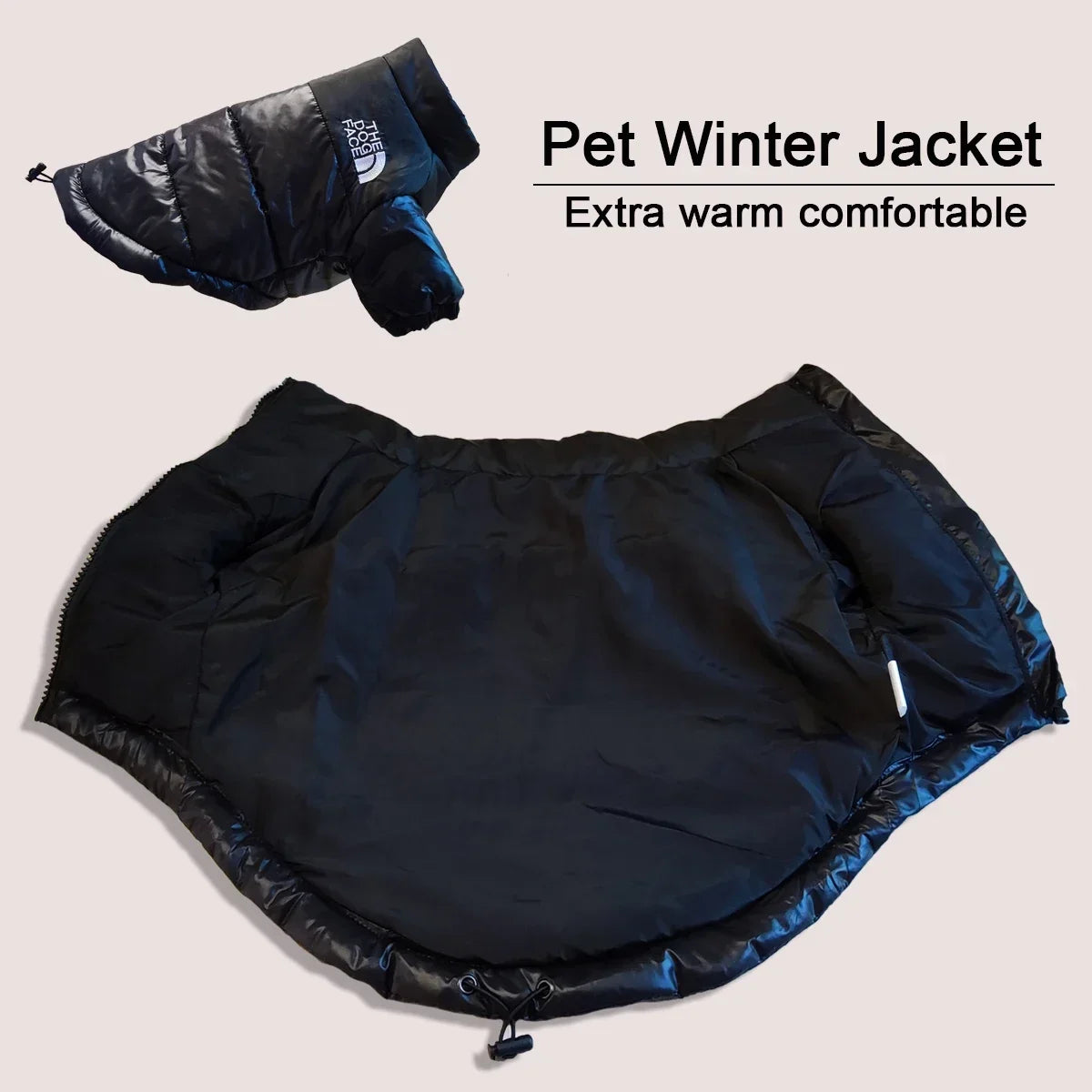 Large Winter Windproof Jacket For Small, Medium Dogs