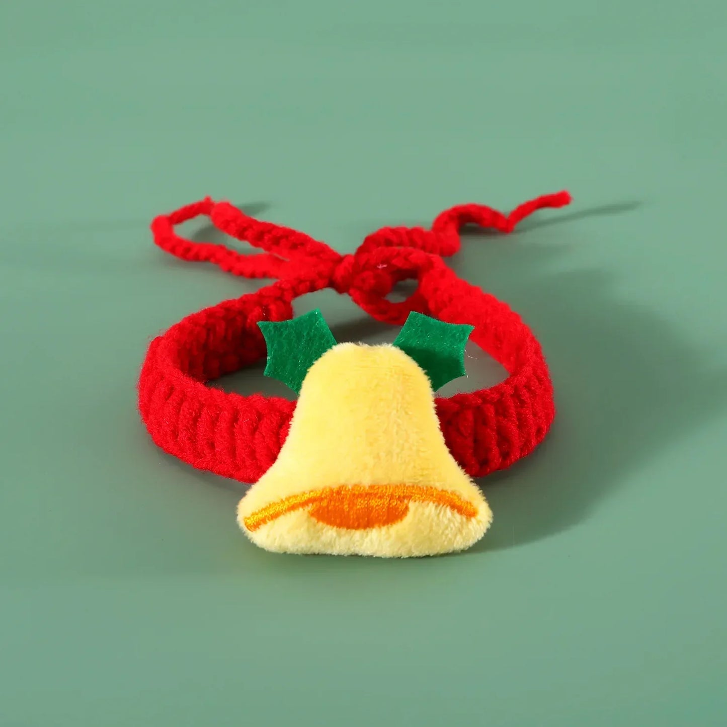 Santa Claus Pattern Pet Collar With Bell