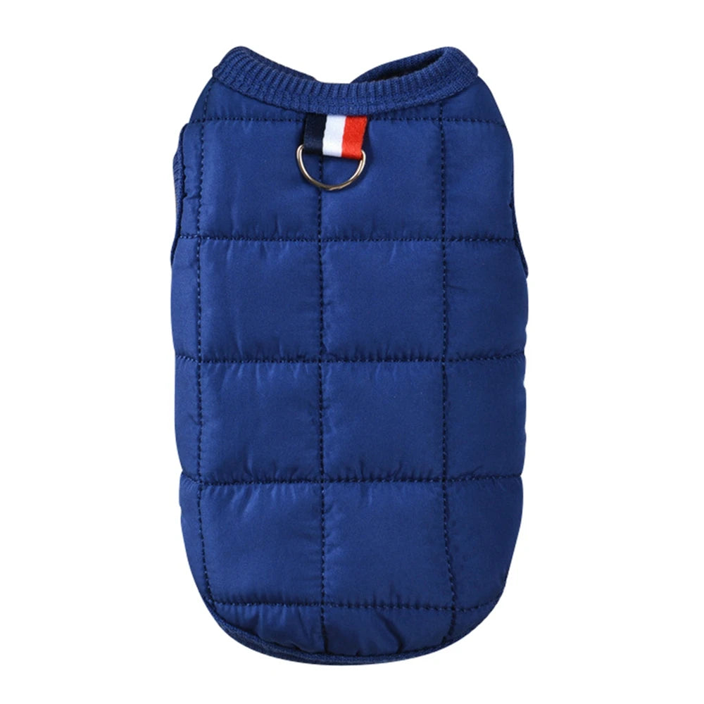 Warm Cotton Padded Windproof Vest Jacket For Dogs