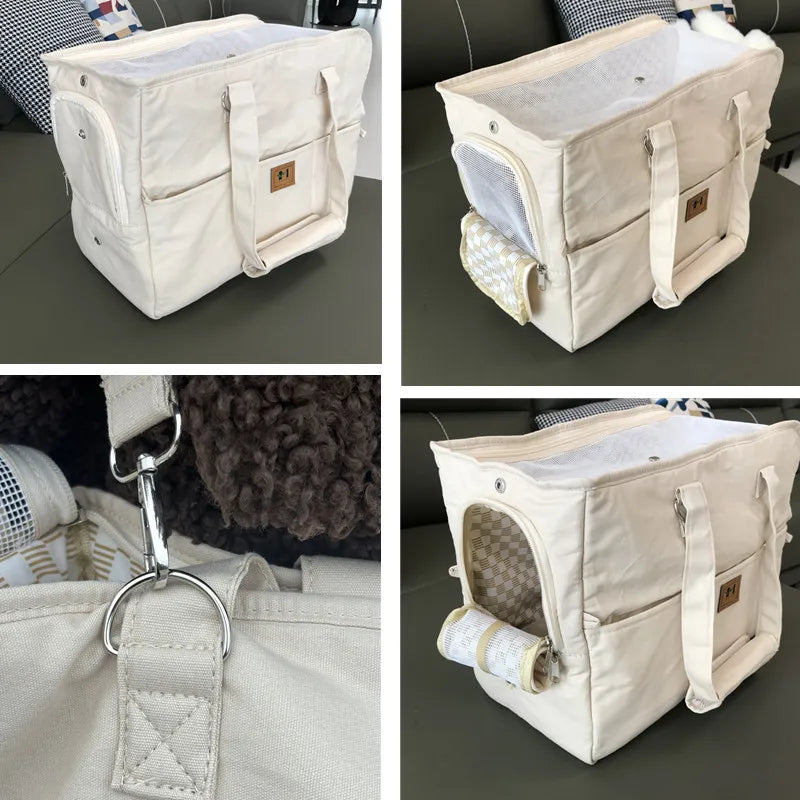 Portable Shoulder Handbag Carrier For Small Pets