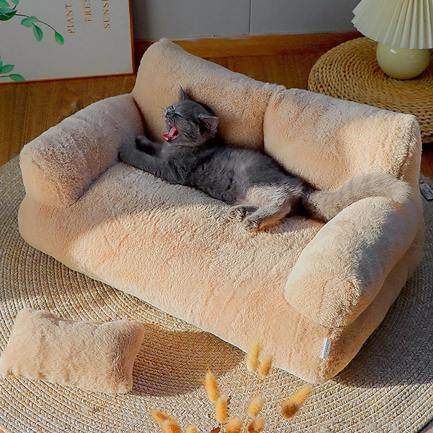 Plush Sofa Bed For Small Pets - Washable