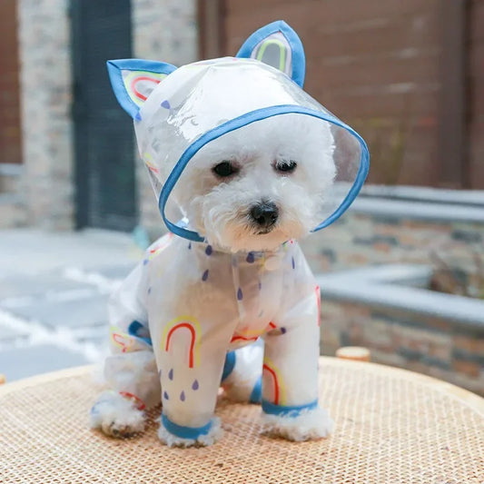 Small Dog Hooded Raincoat - Waterproof