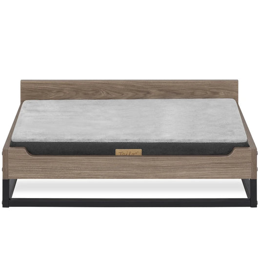 Wooden Dog Bed With Orthopedic Foam Mattress