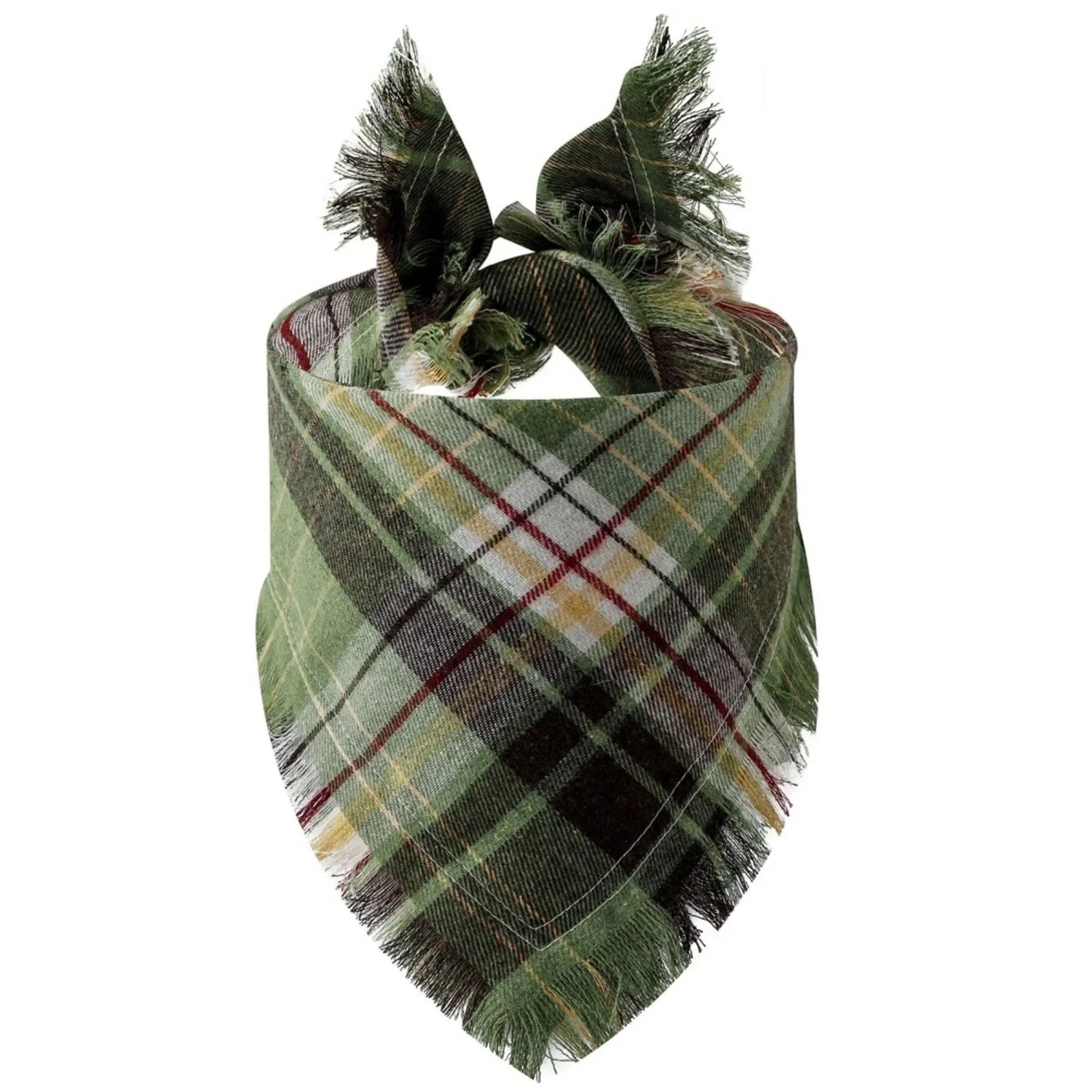 Trendy Classic Plaid Scarf With Tassel Edges