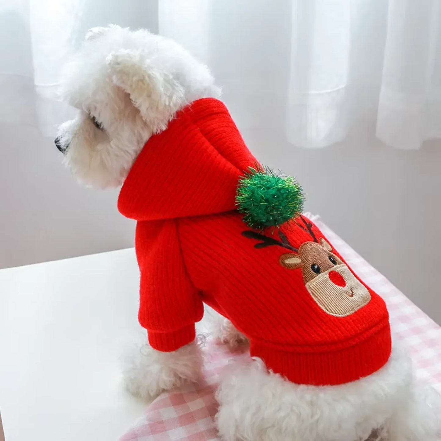 Warm Winter Christmas Skirt Dress For Small Dogs