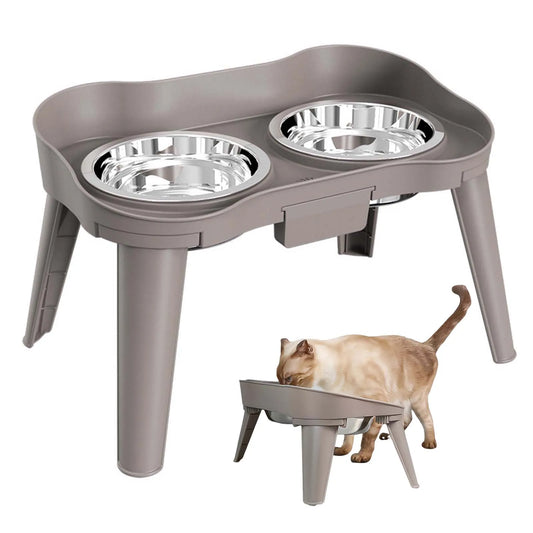 Raised Stand Elevated Pet Feeder - Improves Posture