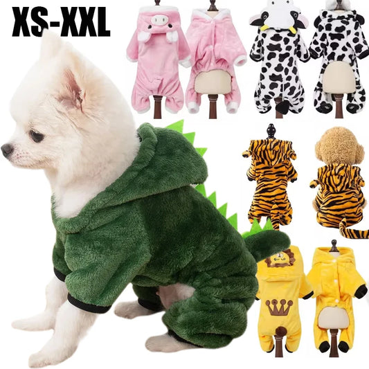 Soft Warm Fleece Costume Jumpsuits For Pets