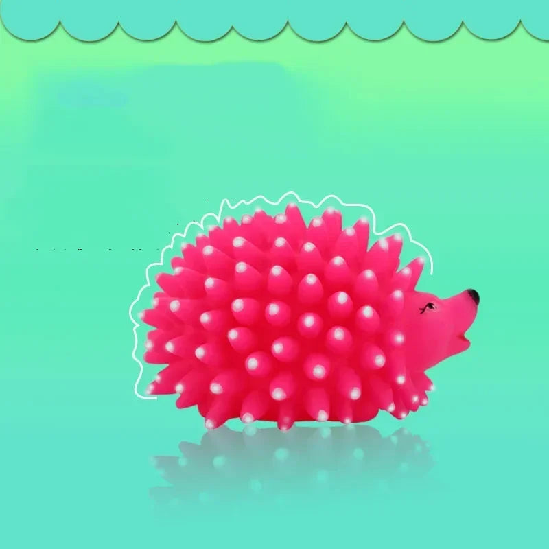 Rubber Hedgehog Toy For Small Dogs - Soft, Squeaky