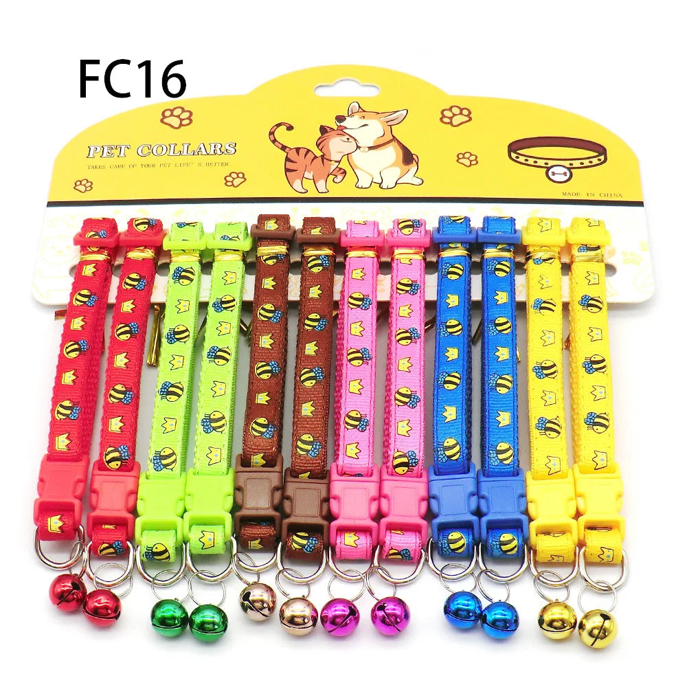 12 Piece Mix Color Collars With Bell