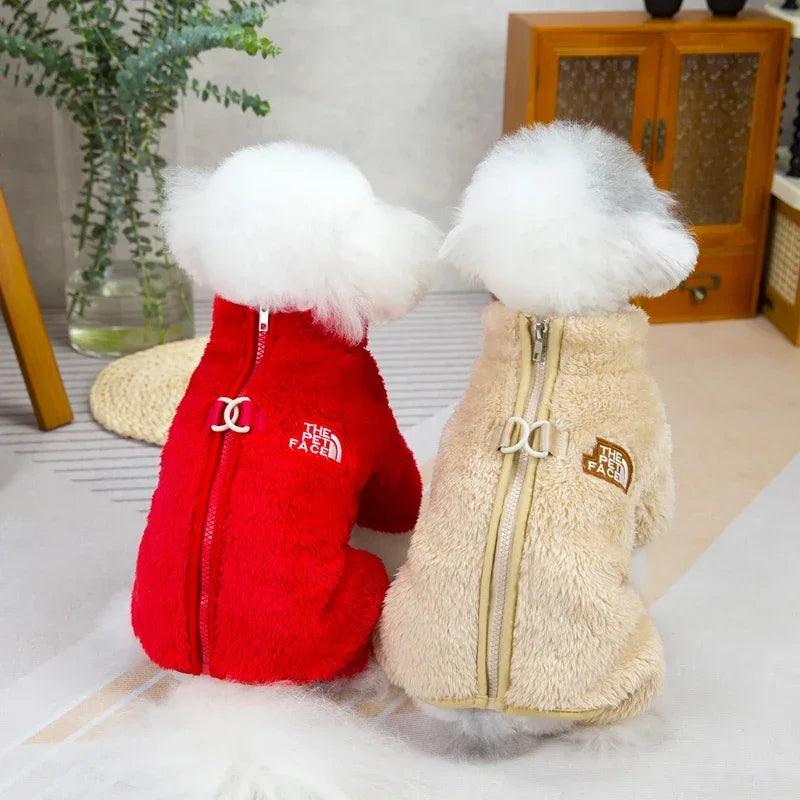 Warm Winter Overalls Jumpsuit With Zipper - Pets