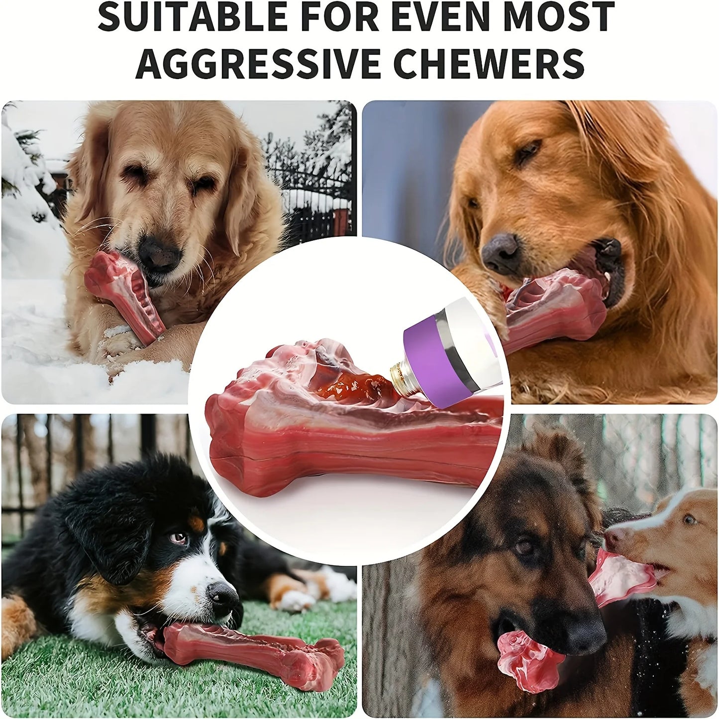 Dog Toys- Powerful Chewers, sturdy, Non-Toxic, Rubber