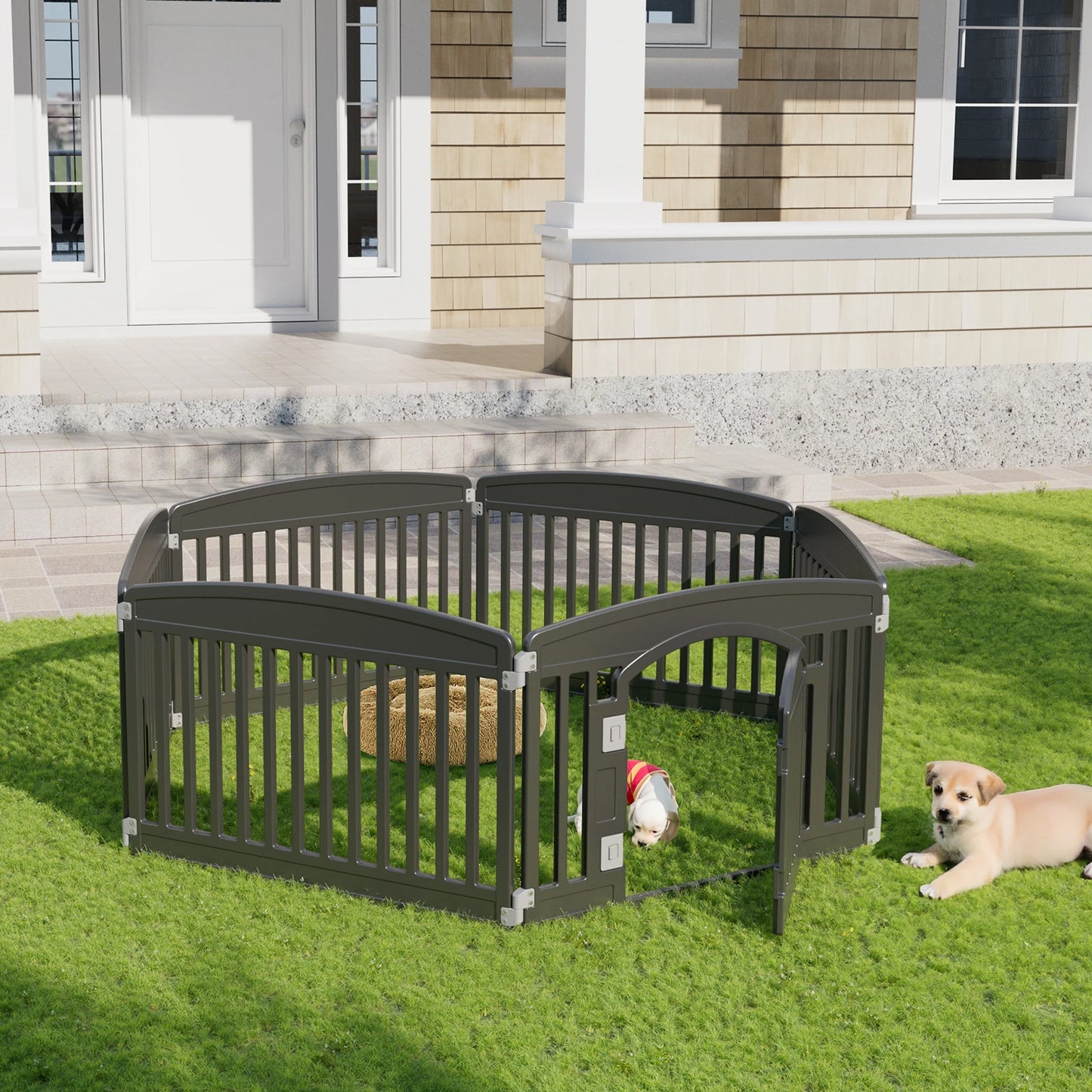 Durable 6 Panel Folding Plastic Playpen - Portable