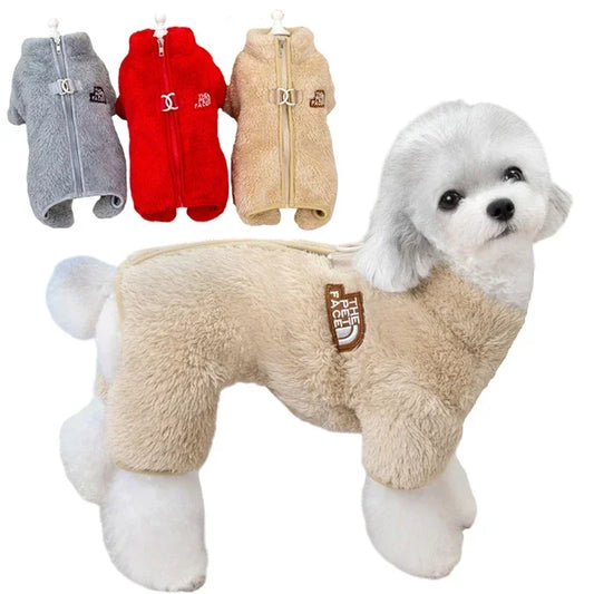 Warm Winter Overalls Jumpsuit With Zipper - Pets