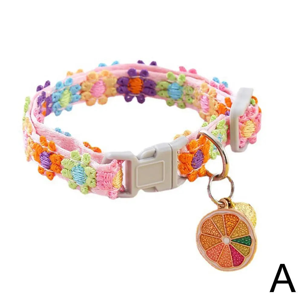 Adjustable Colorful Lace Flower Cat Collar Necklace