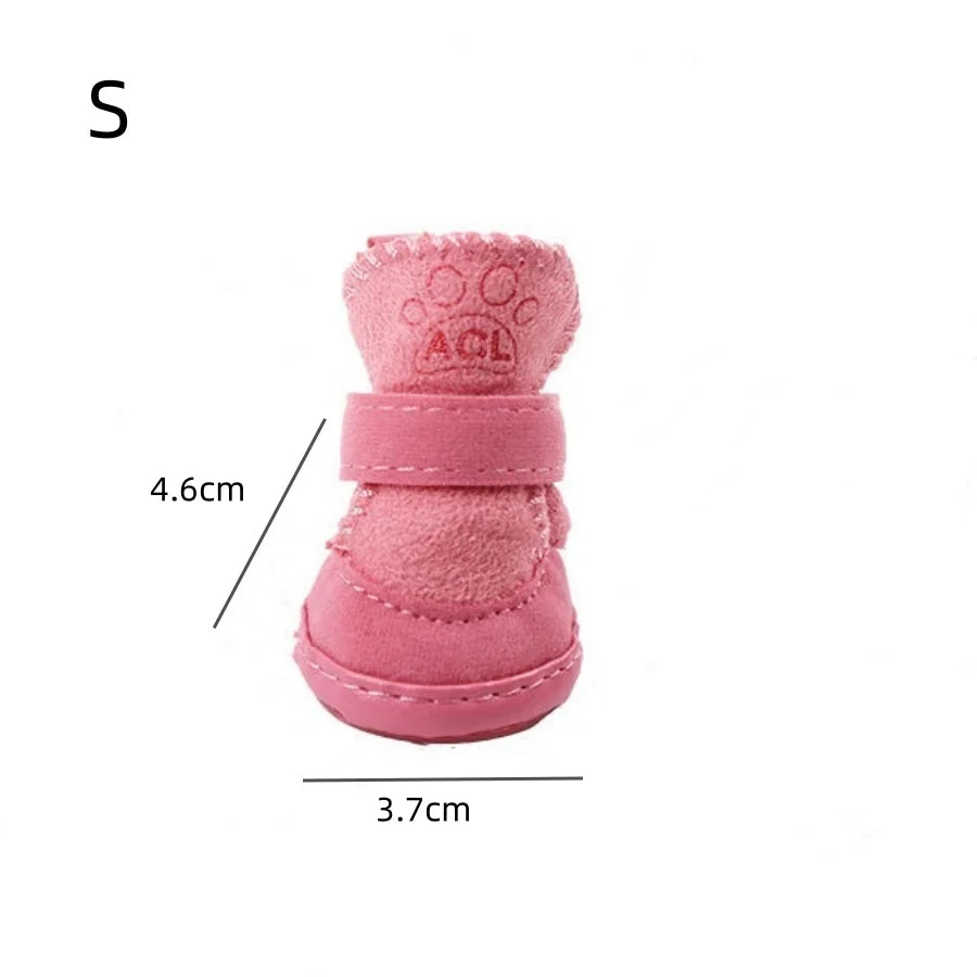 Teddy Print Plush Cotton Winter Snow Boots