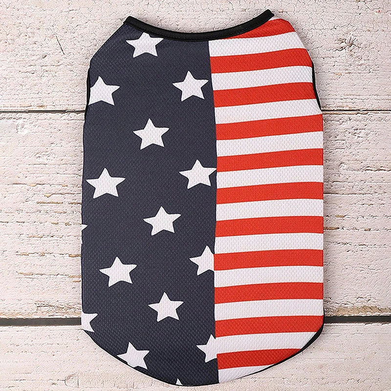 American Flag Pet Bandana Scarf With Adjustable Bow Tie