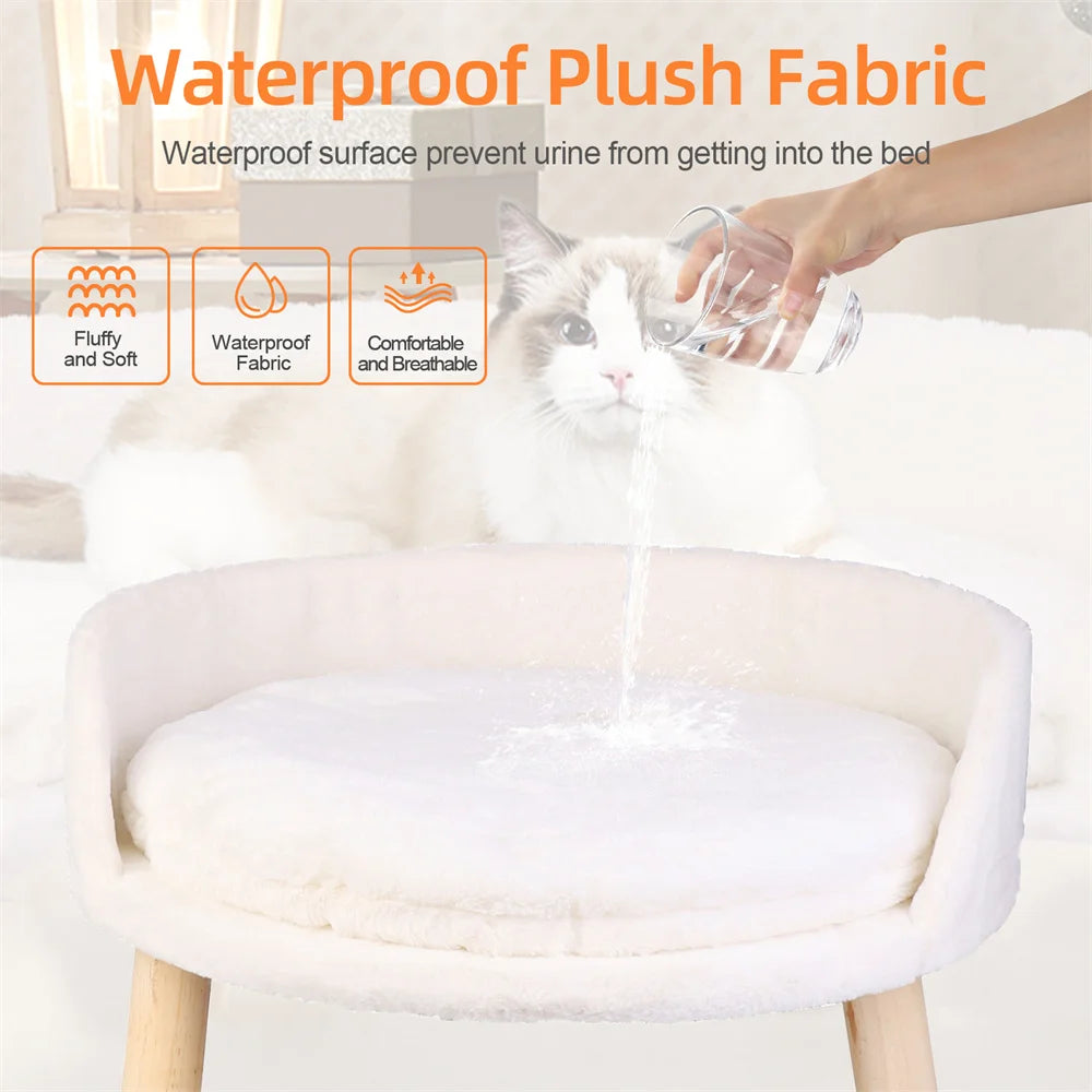 Elevated Sofa Bed With Removable Waterproof Padded Cushion