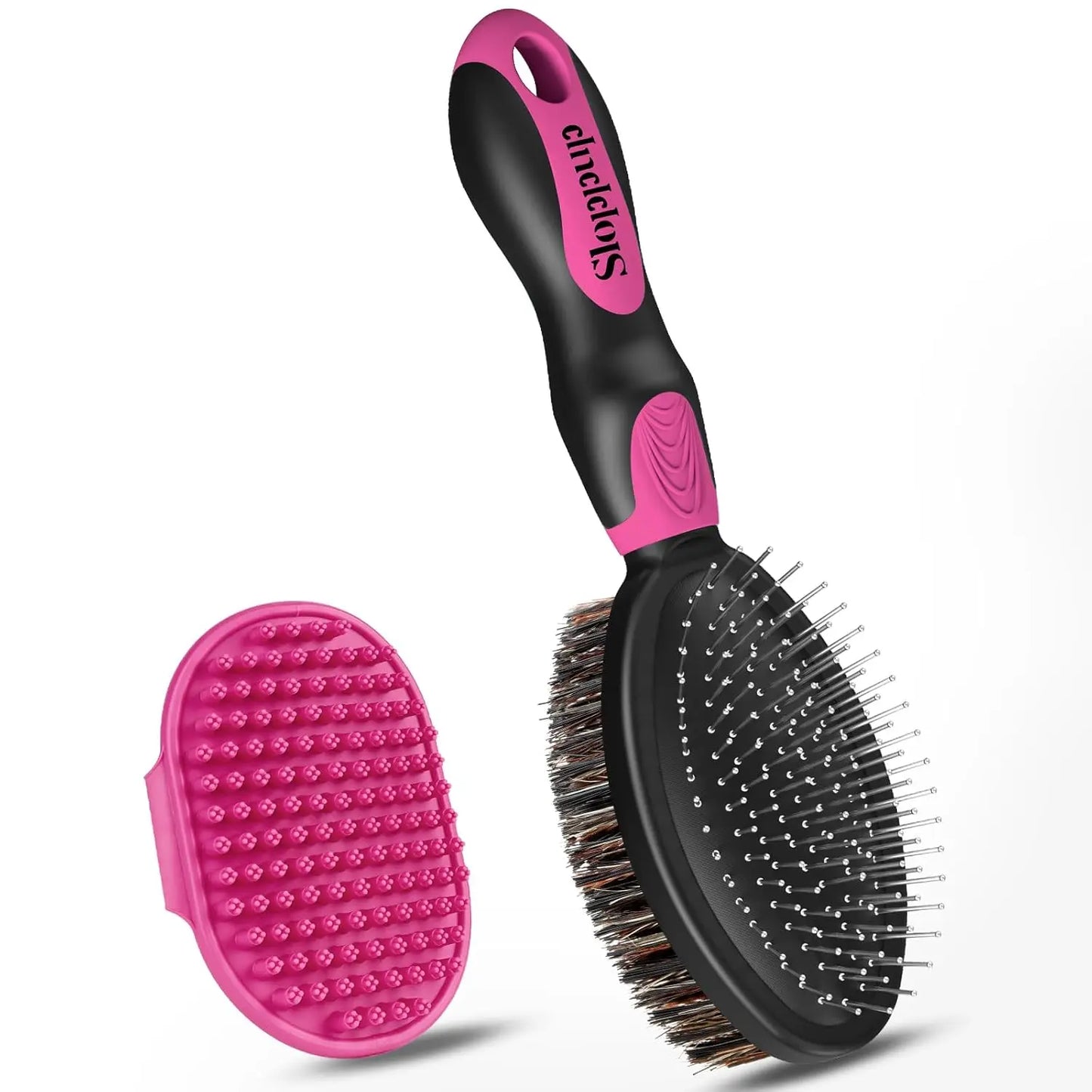 Double-Sided Brush For Shedding And Bathing