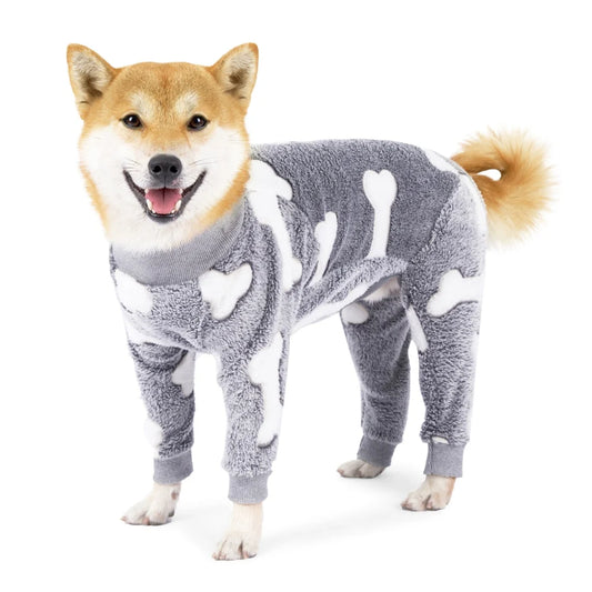 Warm Winter Fleece Pajamas Jumpsuit For Dogs