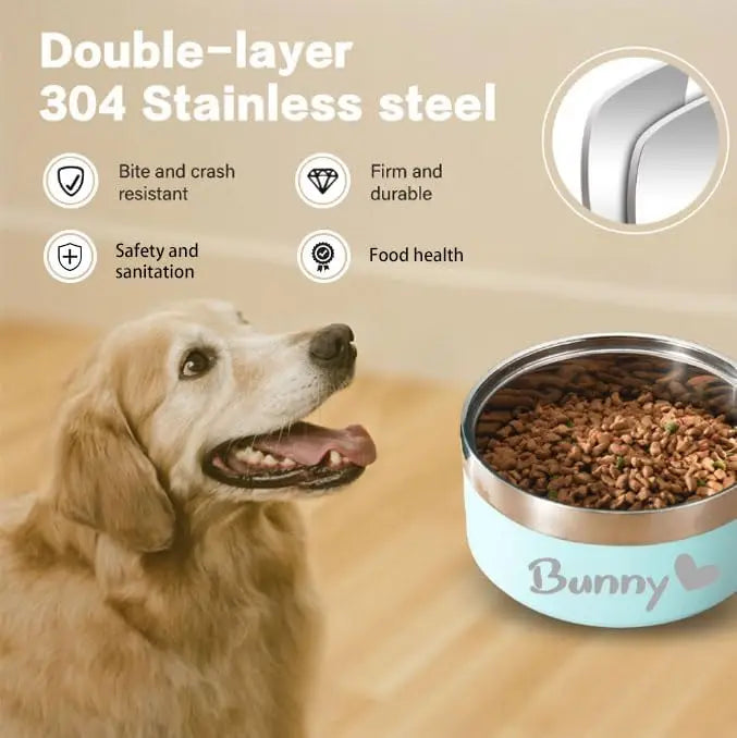 Customized Stainless Steel Bowls With Name Engraving