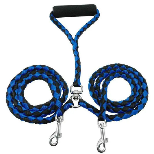 2 Way Couplers Elastic Extended Double Dog Leash