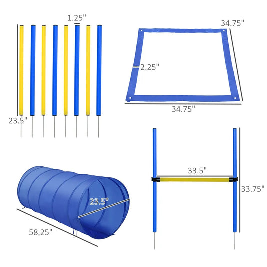 Dog Training Obstacle Course With Balls, Storage Bag