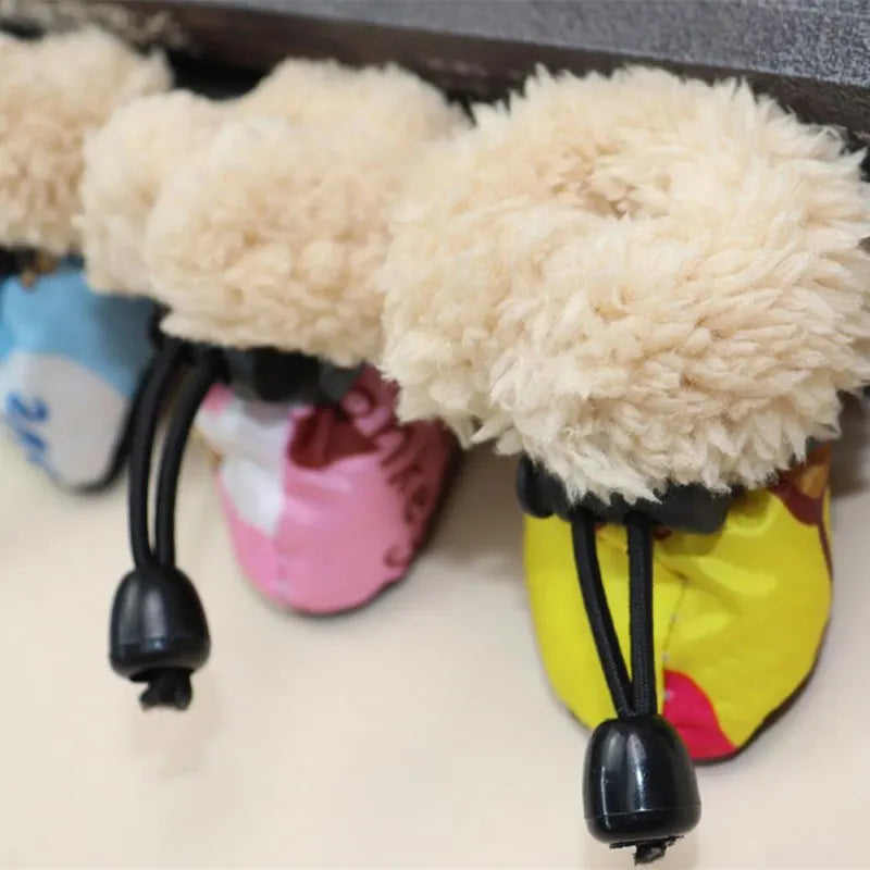 Anti-Slip Winter Boots - Fleece Cartoon Liner
