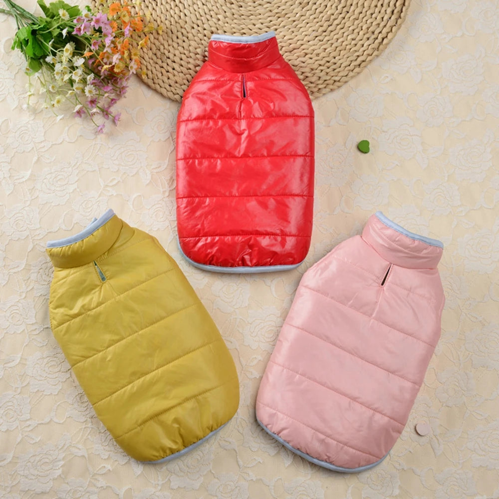 Small Dog Double-Sided Winter Jacket -  Waterproof, Comfortable