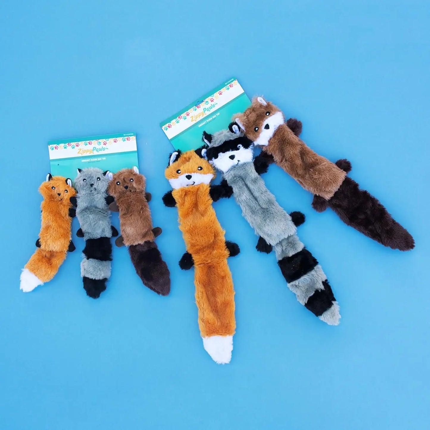 Squeaky No-Stuffing Dog Toy Pack - Plush