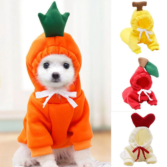 Cute Fruit Hooded Dog Costume for Small Pets