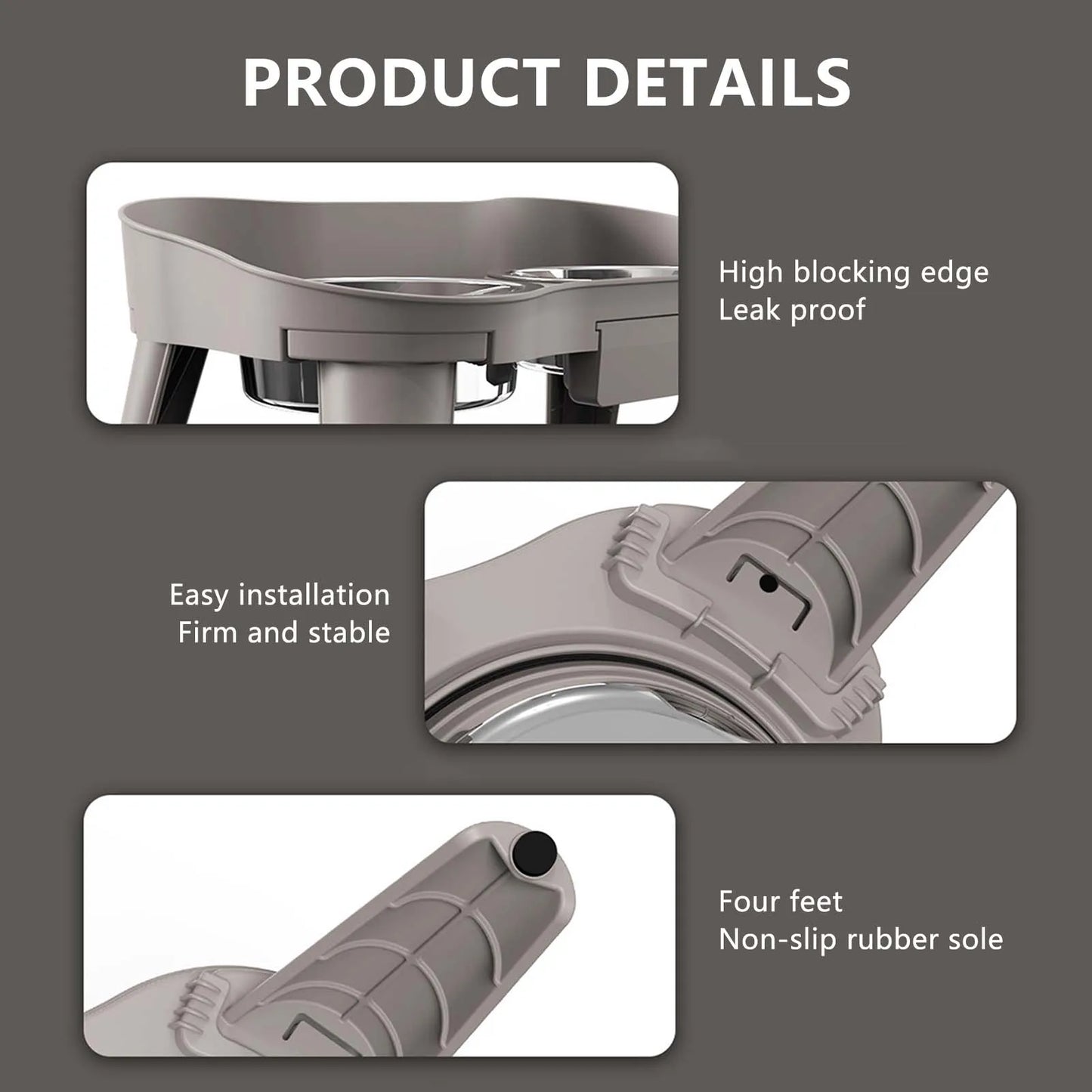 Raised Stand Elevated Pet Feeder - Improves Posture