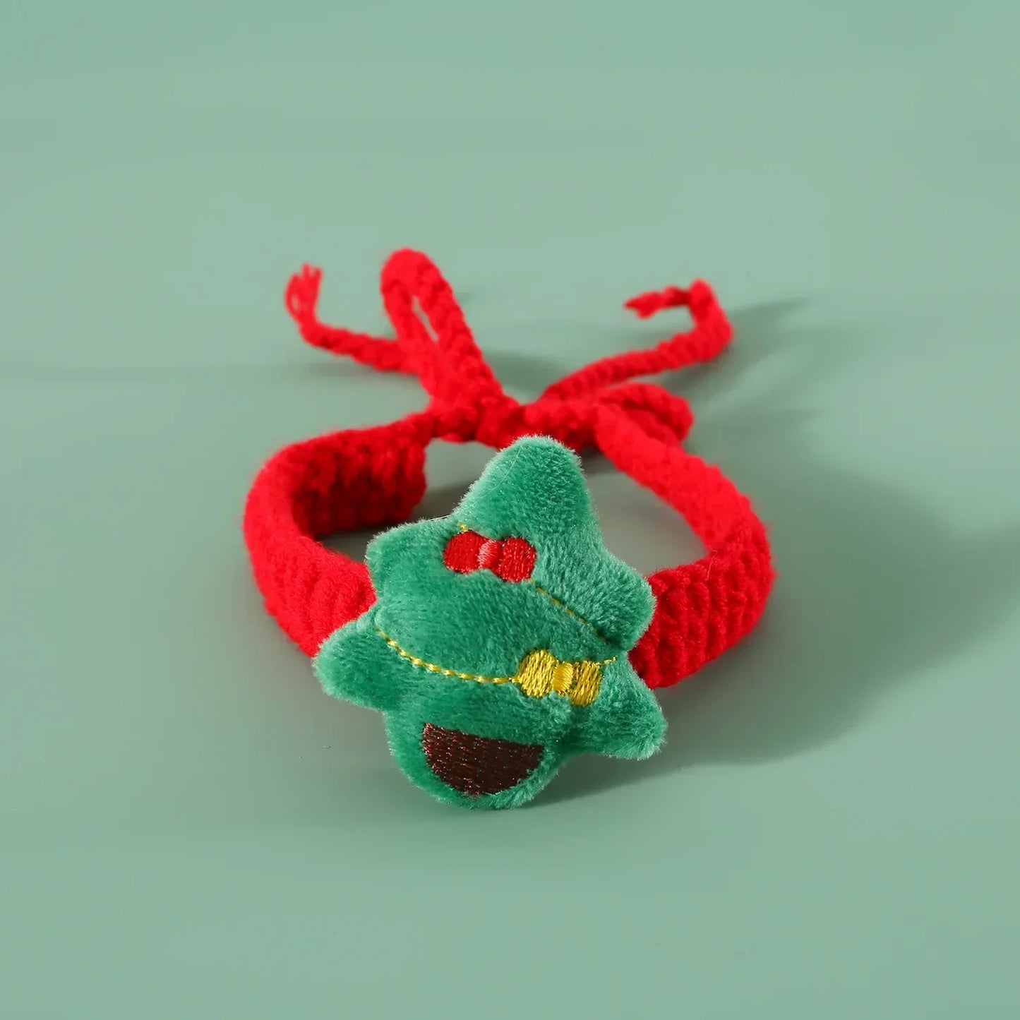 Santa Claus Pattern Pet Collar With Bell
