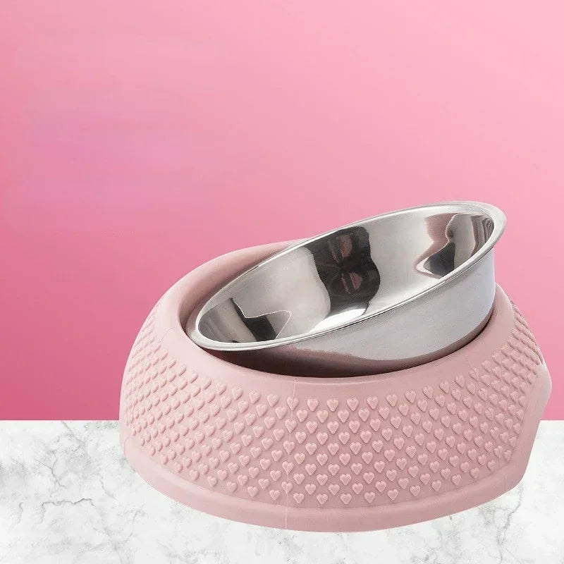 Stainless Steel Pet Tableware Sealed Feeding Bowl