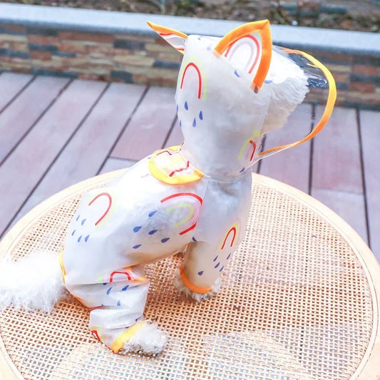 Small Dog Hooded Raincoat - Waterproof
