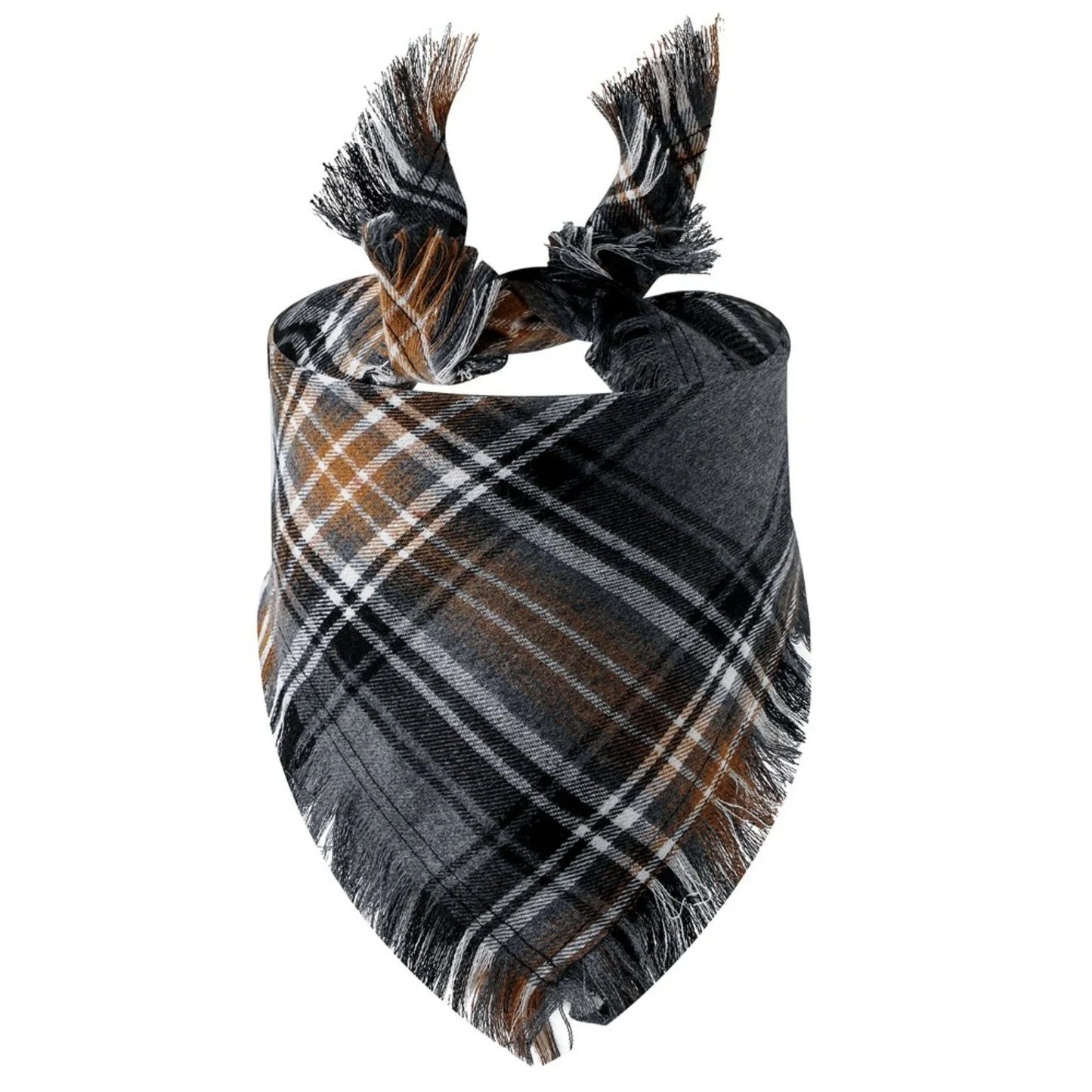 Trendy Classic Plaid Scarf With Tassel Edges