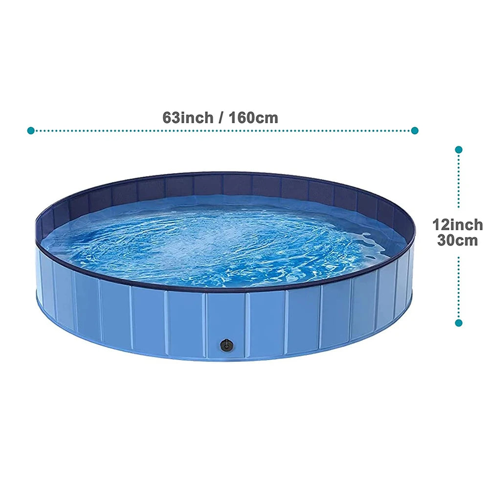 Large Dog Plastic Portable Swimming Pool With Cover