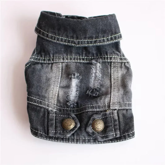 Classic Denim Vest For Small Dogs