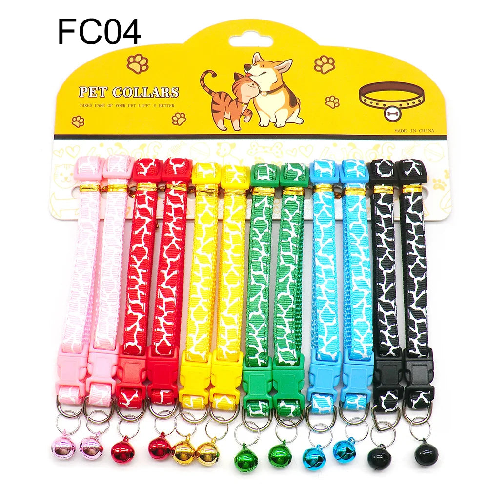 12 Piece Mix Color Collars With Bell