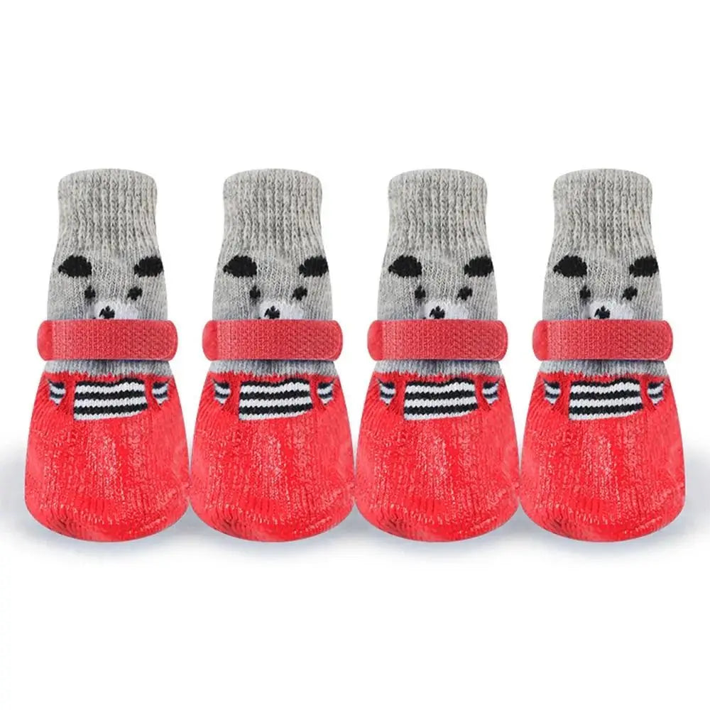 Waterproof Rubber Non-Slip Knitting Warm Socks