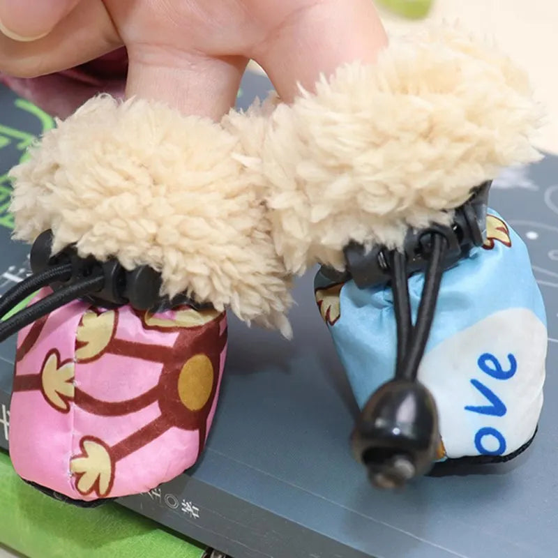 Anti-Slip Winter Boots - Fleece Cartoon Liner