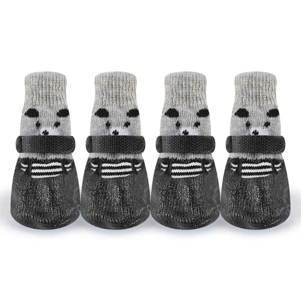 Waterproof Rubber Non-Slip Knitting Warm Socks