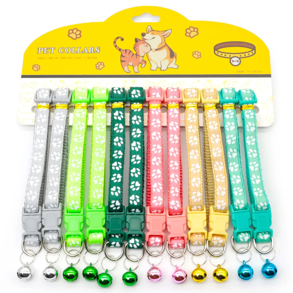 12 Piece Mix Color Collars With Bell