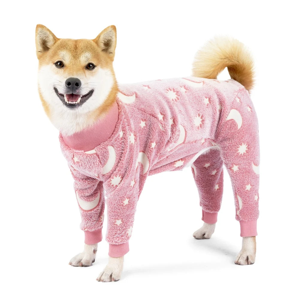 Warm Winter Fleece Pajamas Jumpsuit For Dogs