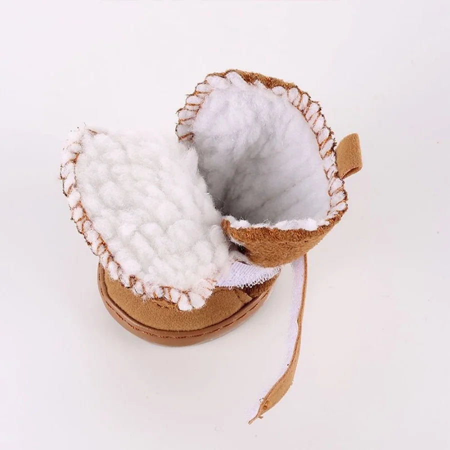 Teddy Print Plush Cotton Winter Snow Boots