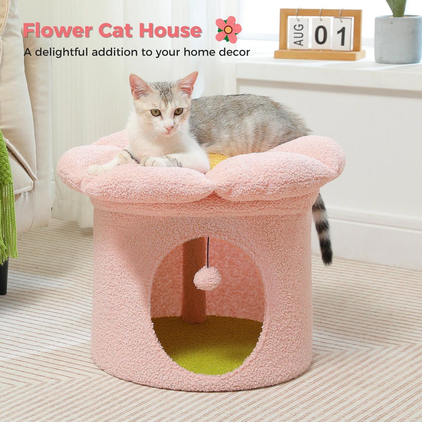 Cat House Condo With Removable Flower Bed
