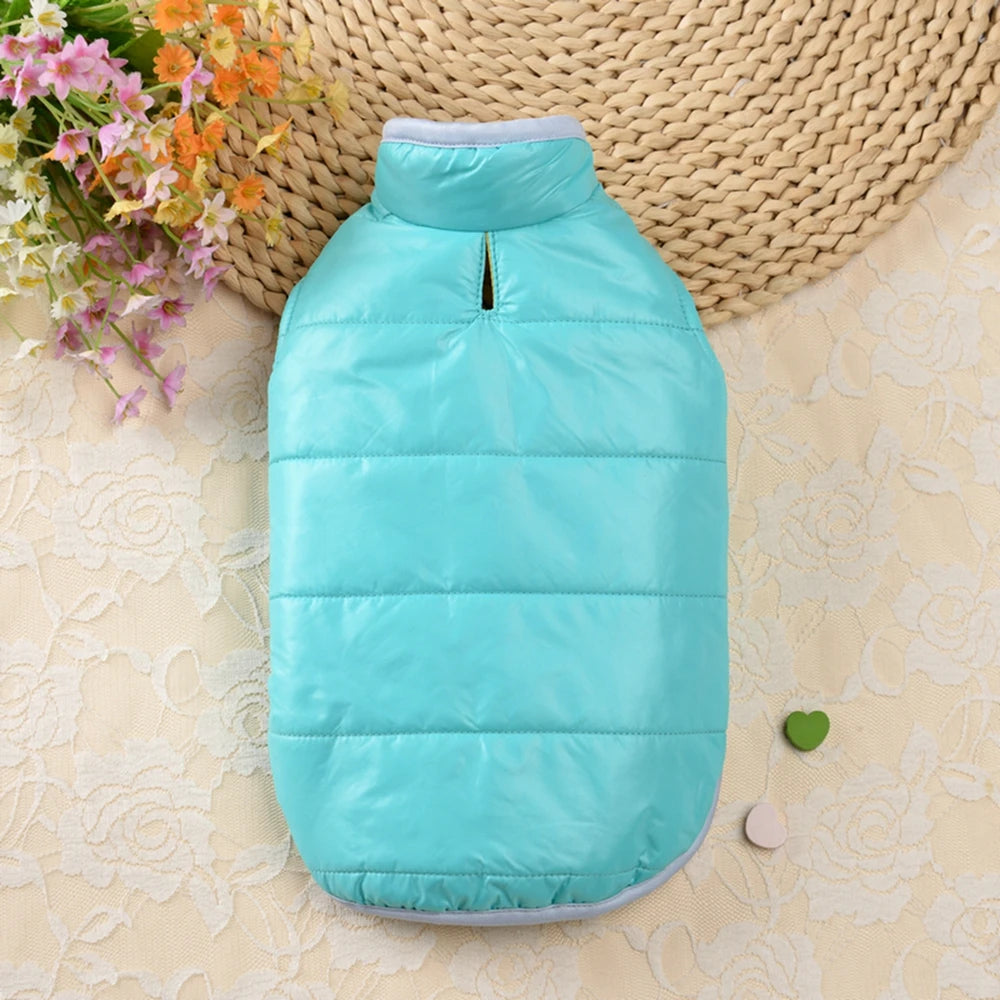 Small Dog Double-Sided Winter Jacket -  Waterproof, Comfortable