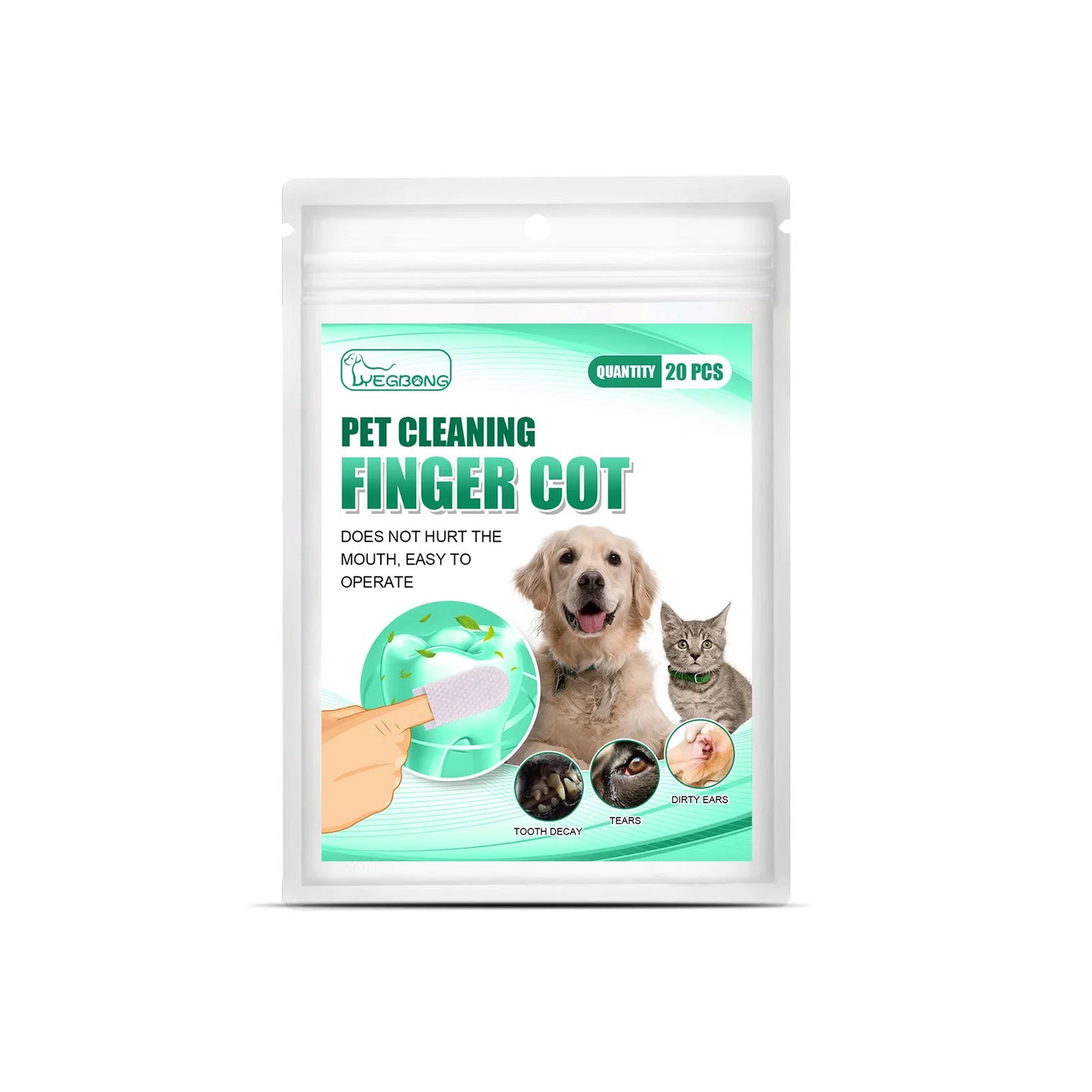 20 Piece/Pet Cleaning Teeth Finger Cover