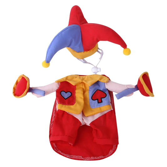 Funny Halloween Clown Costume With Hat - Pets